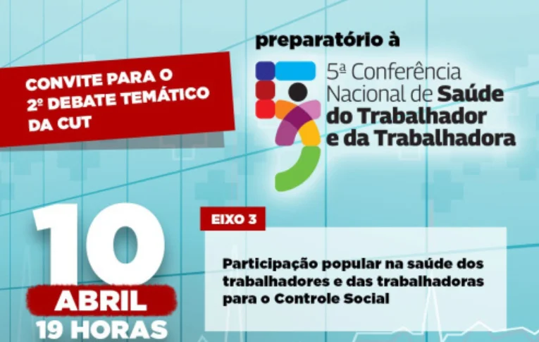 CUT faz 2° debate preparatório para Conferência Nacional de Saúde do Trabalhador 