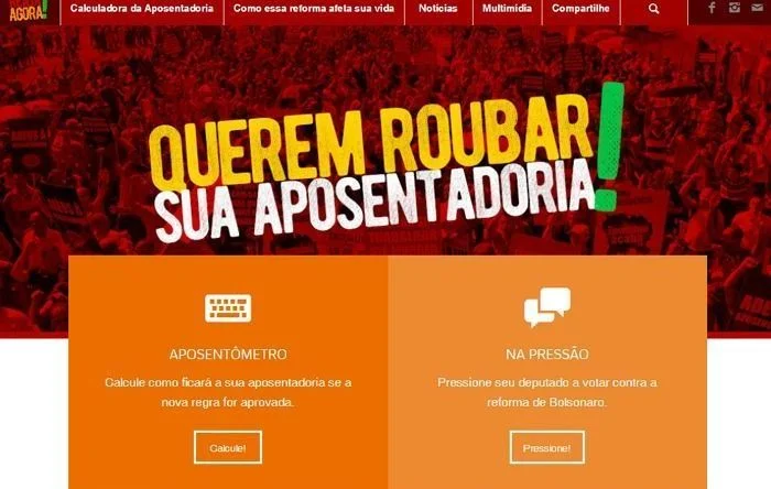 CUT lança site ‘Reaja Agora’ contra a reforma da Previdência de Bolsonaro