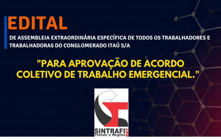 Edital de Assembleia Extraordinária Específica Itaú Toledo