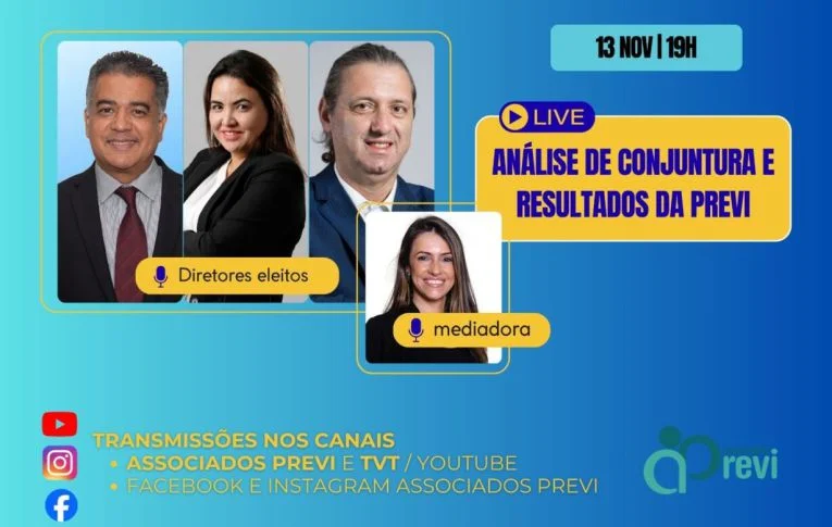 Eleitos da Previ realizam live nesta quinta (13) para avaliar conjuntura econômica e desempenho dos planos
