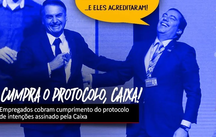Empregados cobram cumprimento do protocolo de intenções assinado pela Caixa