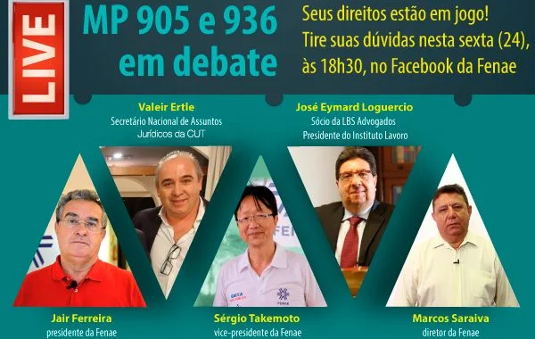 Live da Fenae debate medidas provisórias que retiram direitos dos trabalhadores nesta sexta-feira (24)