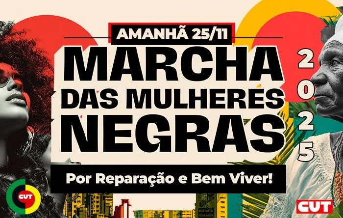 Mulheres negras marcham por reparação e bem viver, em Brasília, nesta terça (25) 