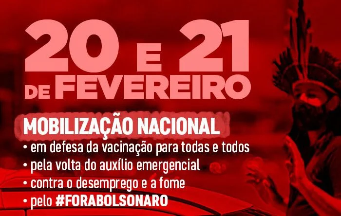 Neste fim de semana, tem protestos contra Bolsonaro e pela vacina em todo o país