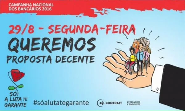 Bancários não aceitarão retrocesso e reivindicam proposta decente da Fenaban