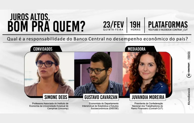 Seminário digital discute papel da Selic no desempenho econômico do país