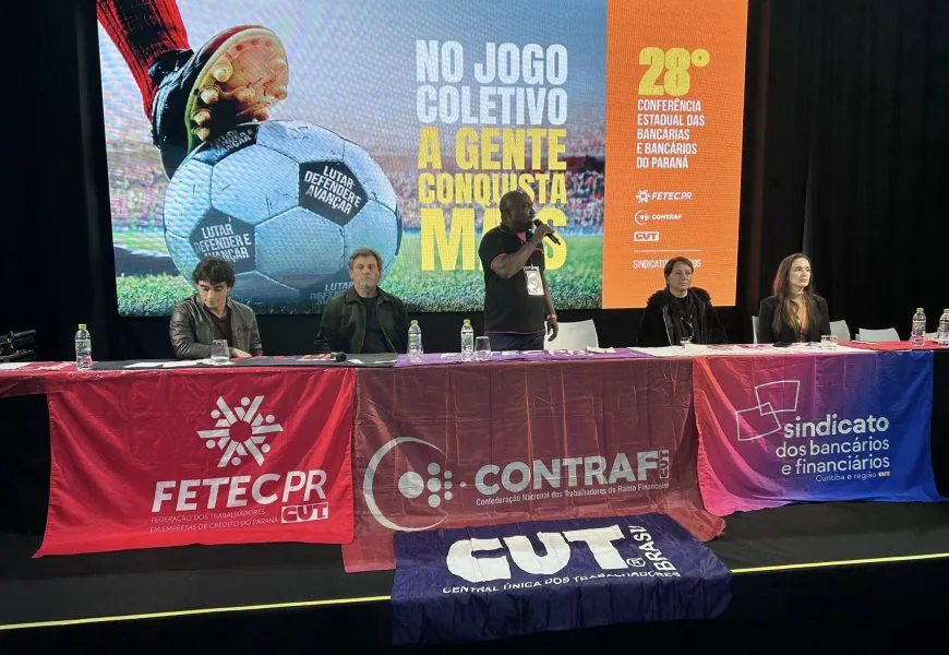 Quarta e quinta mesa encerram o sábado da 28.ª Conferência Estadual das Bancárias e Bancários do Paraná
