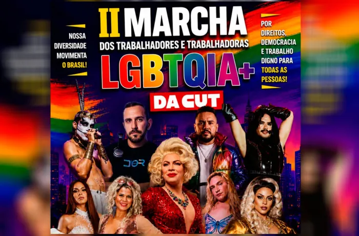2ª Marcha LGBTQIA+ da Classe Trabalhadora da CUT: confira as atrações confirmadas 